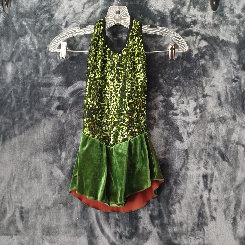 Unicorn Sports Green Sequins 8 Dance suit